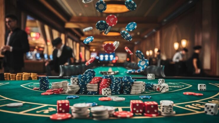 Qiu Qiu domino tiles displayed on a live dealer table at lubuk togel